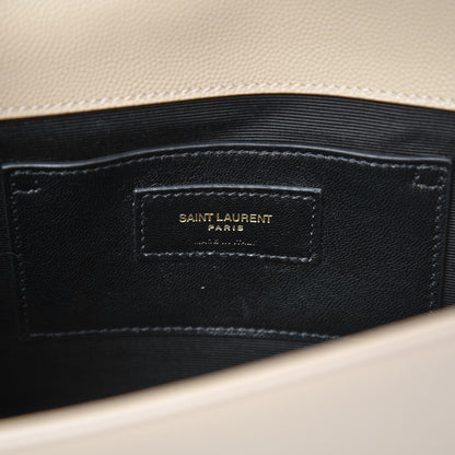 Saint Laurent Grain De Poudre Medium Monogram Kate Satchel Nude Powder 7 of 9