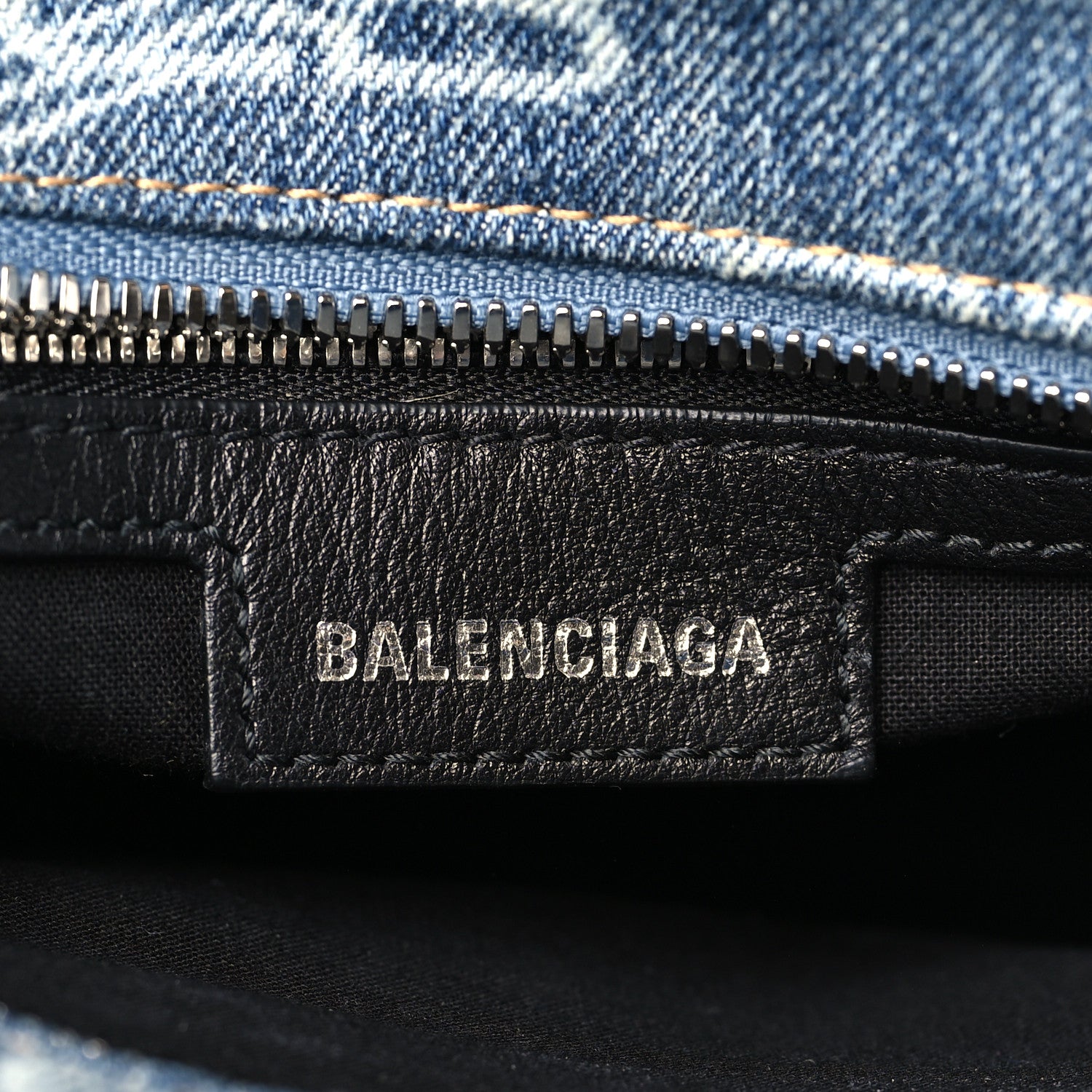 Balenciaga Denim BB Monogram Neo Cagole Handbag XS Blue 6 of 8