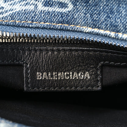 Balenciaga Denim BB Monogram Neo Cagole Handbag XS Blue 6 of 8
