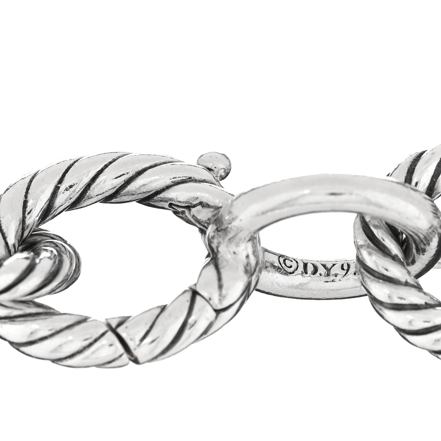 David Yurman Sterling Silver 12mm Large Oval Link Bracelet 3 of 3