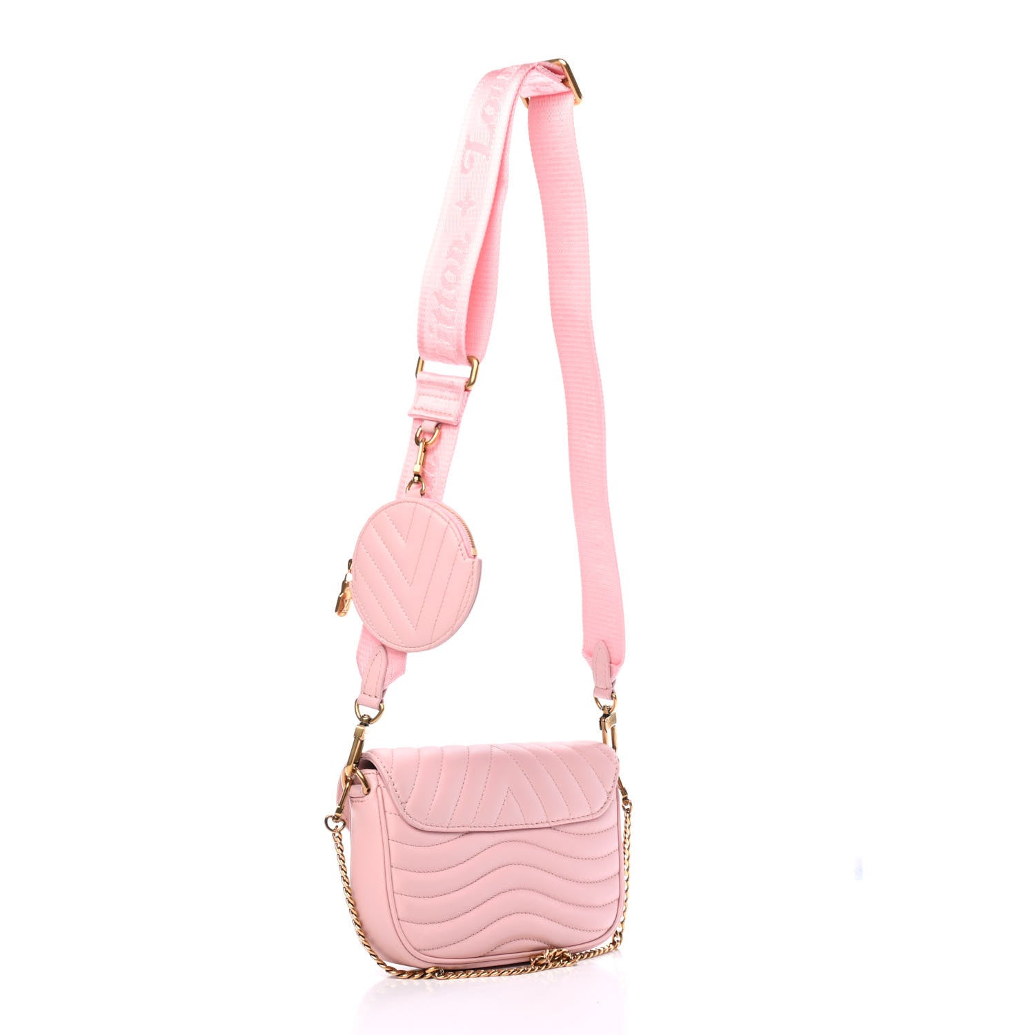 Louis Vuitton Calfskin New Wave Multi Pochette Rose Ballerine 2 of 4