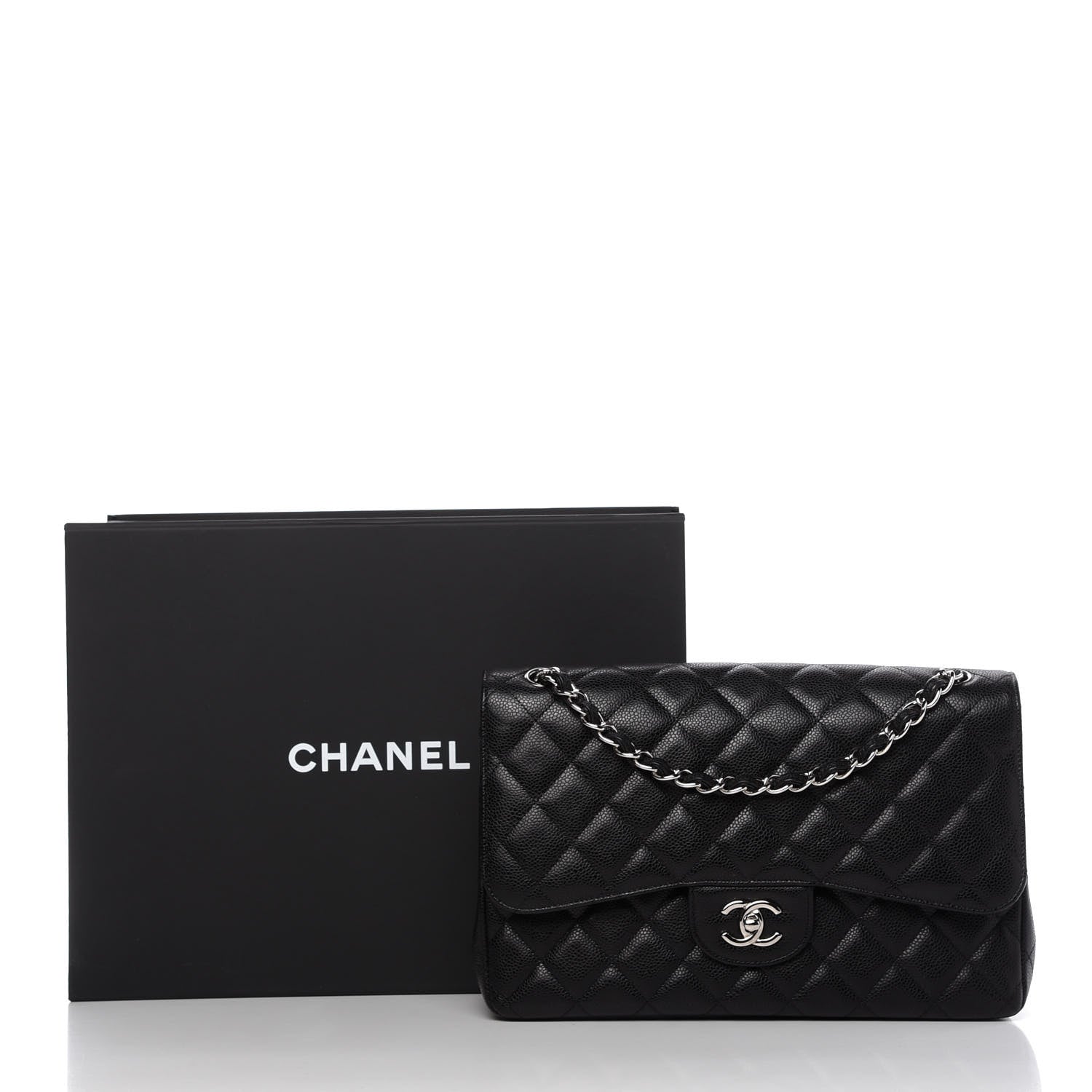 Chanel Caviar Quilted Jumbo Double Flap Black 11 of 11