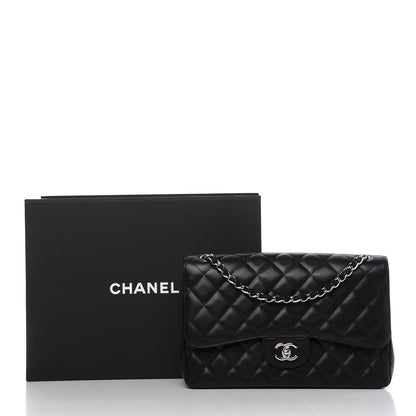 Chanel Caviar Quilted Jumbo Double Flap Black 11 of 11