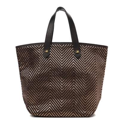 Hermes Chevron Herringbone Canvas Chennai PM Tote 1 of 4