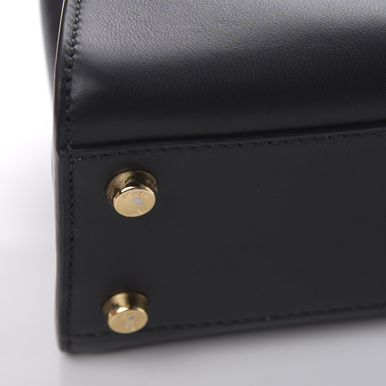 Fendi Vitello Tahiti Burro Medium Peekaboo Iconic Essentially Satchel Black Corda 13 of 13