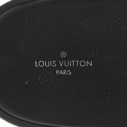 Louis Vuitton Calfskin Logo Sunbath Slide Sandals 38 Black 9 of 10