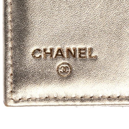 Chanel Metallic Lambskin Quilted Large Flap Wallet Gold 6 of 7