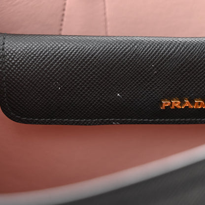 Prada Saffiano Cuir Large Double Bag Black Mughetto 10 of 13