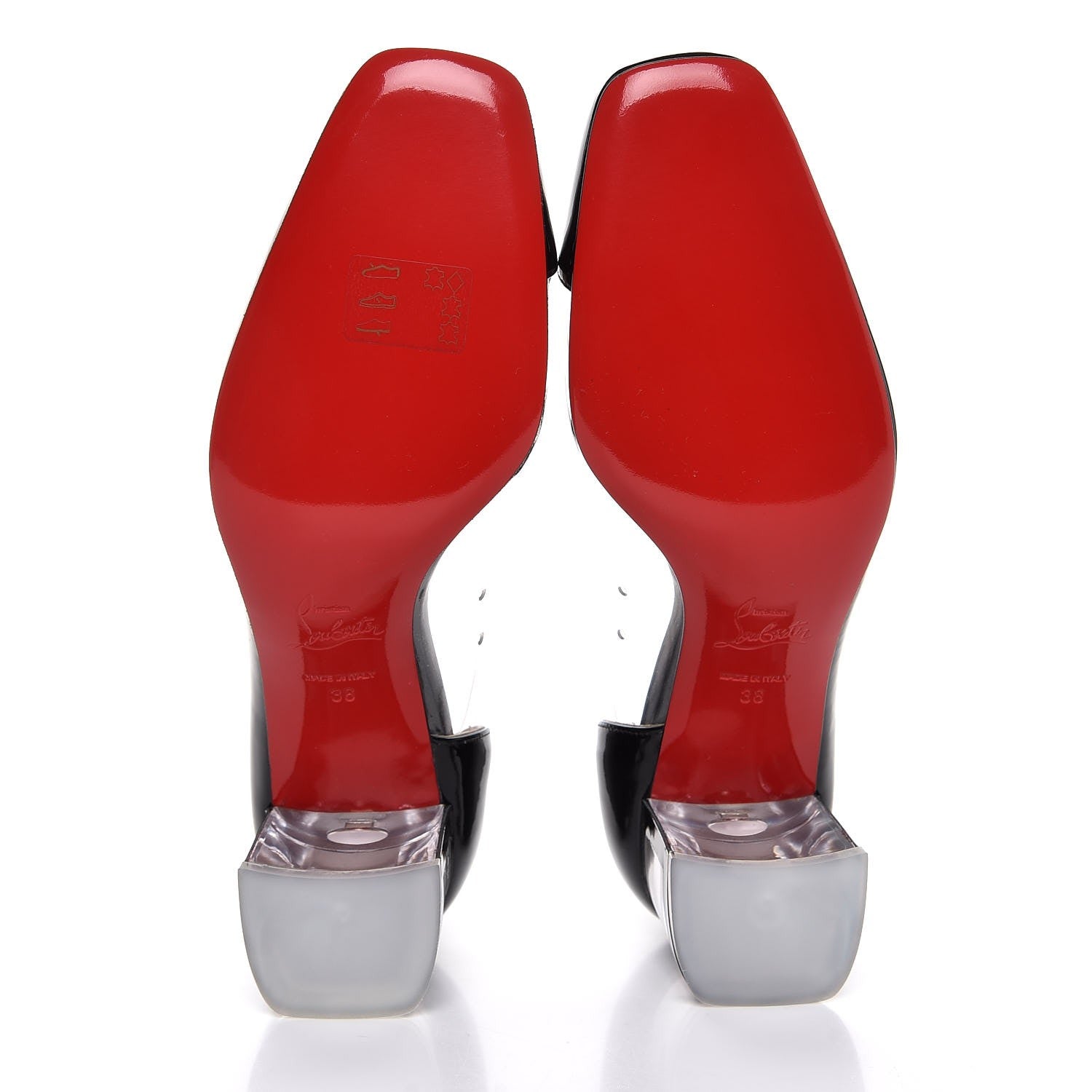 Christian Louboutin Patent PVC Provisore 55 Pumps 38 Black 5 of 8