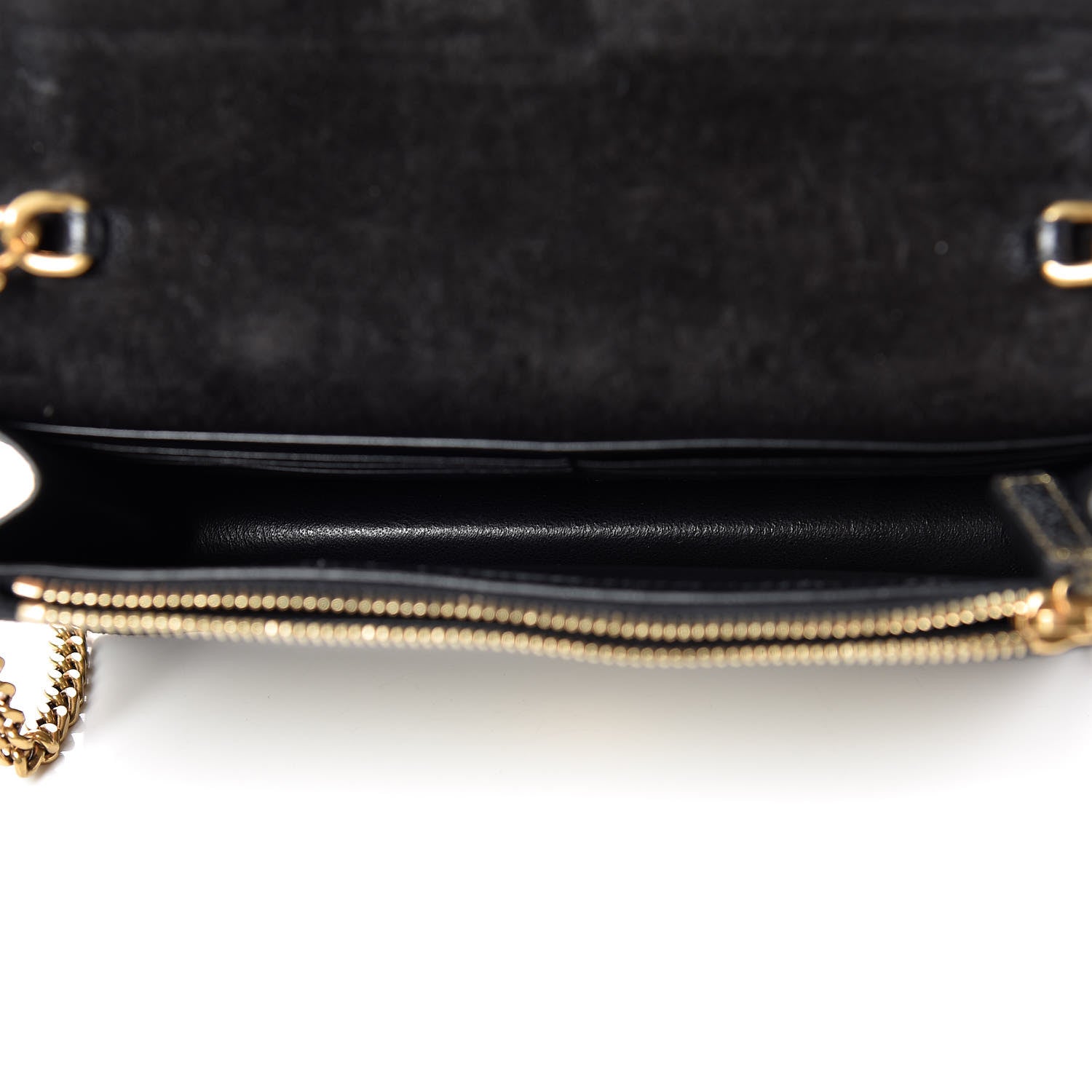Saint Laurent Metallic Calfskin Classic Monogram Kate Tassel Satchel Gold 7 of 10