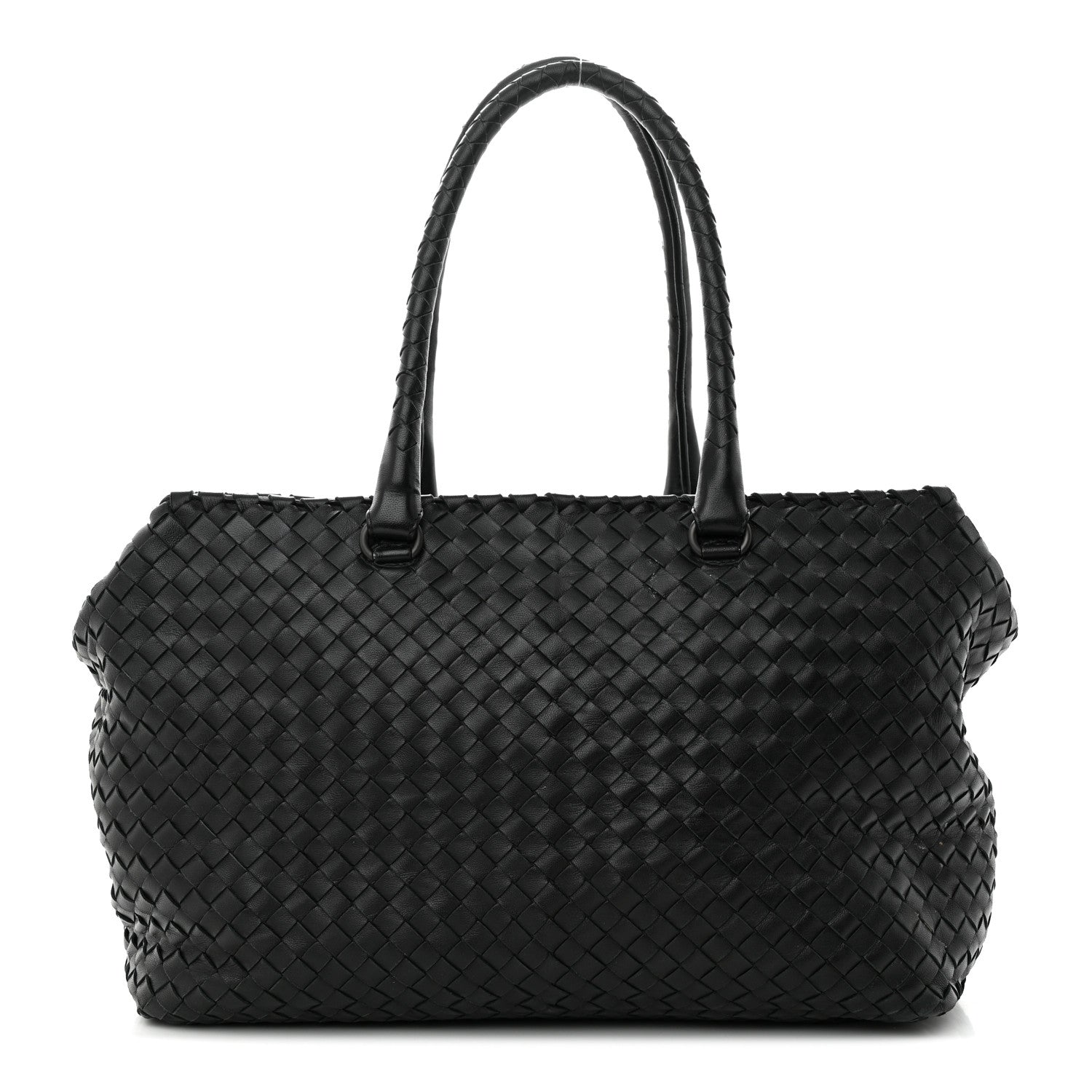 Bottega Veneta Nappa Intrecciato Ayers Brick Tote Black 1 of 15
