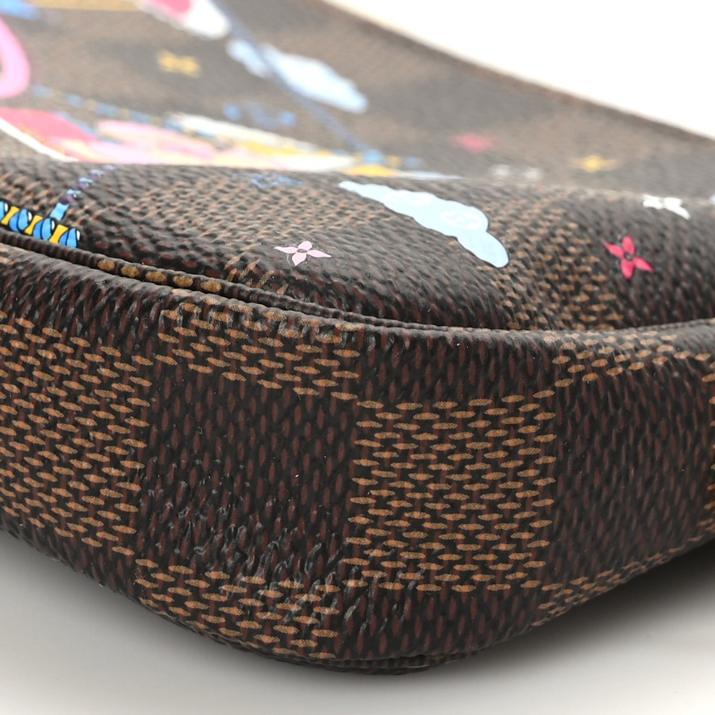 Damier Ebene 2020 Christmas Animation Big Wheel Mini Pochette Accessories Rose Ballerine