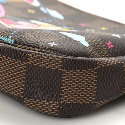 Louis Vuitton Damier Ebene 2020 Christmas Animation Big Wheel Mini Pochette Accessories Rose Ballerine 9 of 9