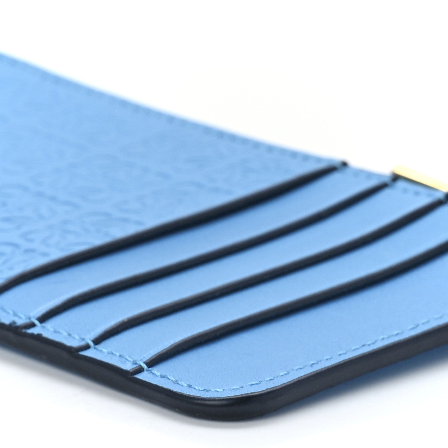 Loewe Calfskin Embossed Repeat Coin Card Holder Cyan 11 of 12