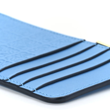 Loewe Calfskin Embossed Repeat Coin Card Holder Cyan 11 of 12