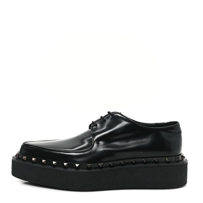 Valentino Garavani Calfskin Rockstud Womens M-Way Derby Loafers 41 Black 1 of 12