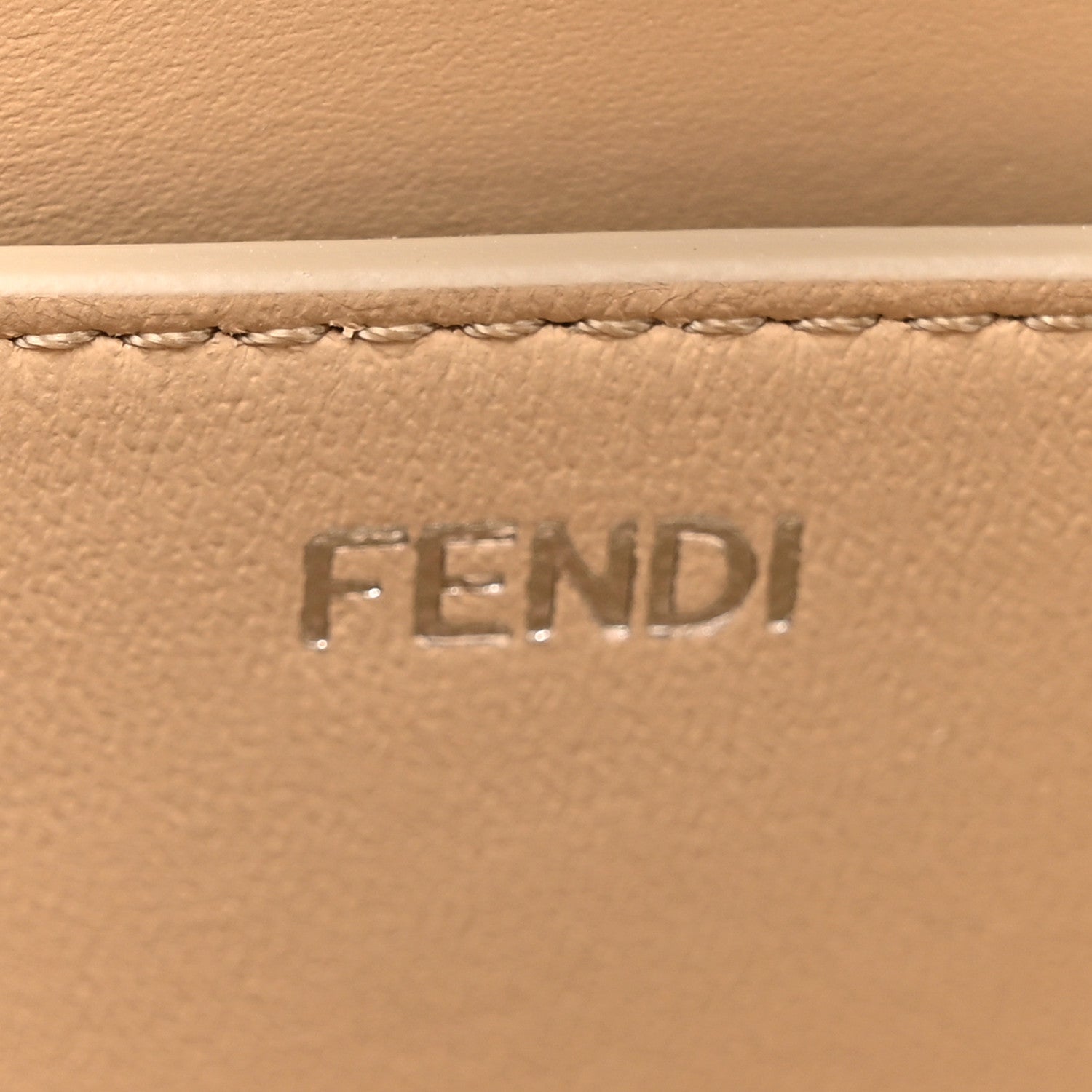 Fendi Patent Peekaboo Cut Beige Amid 7 of 12