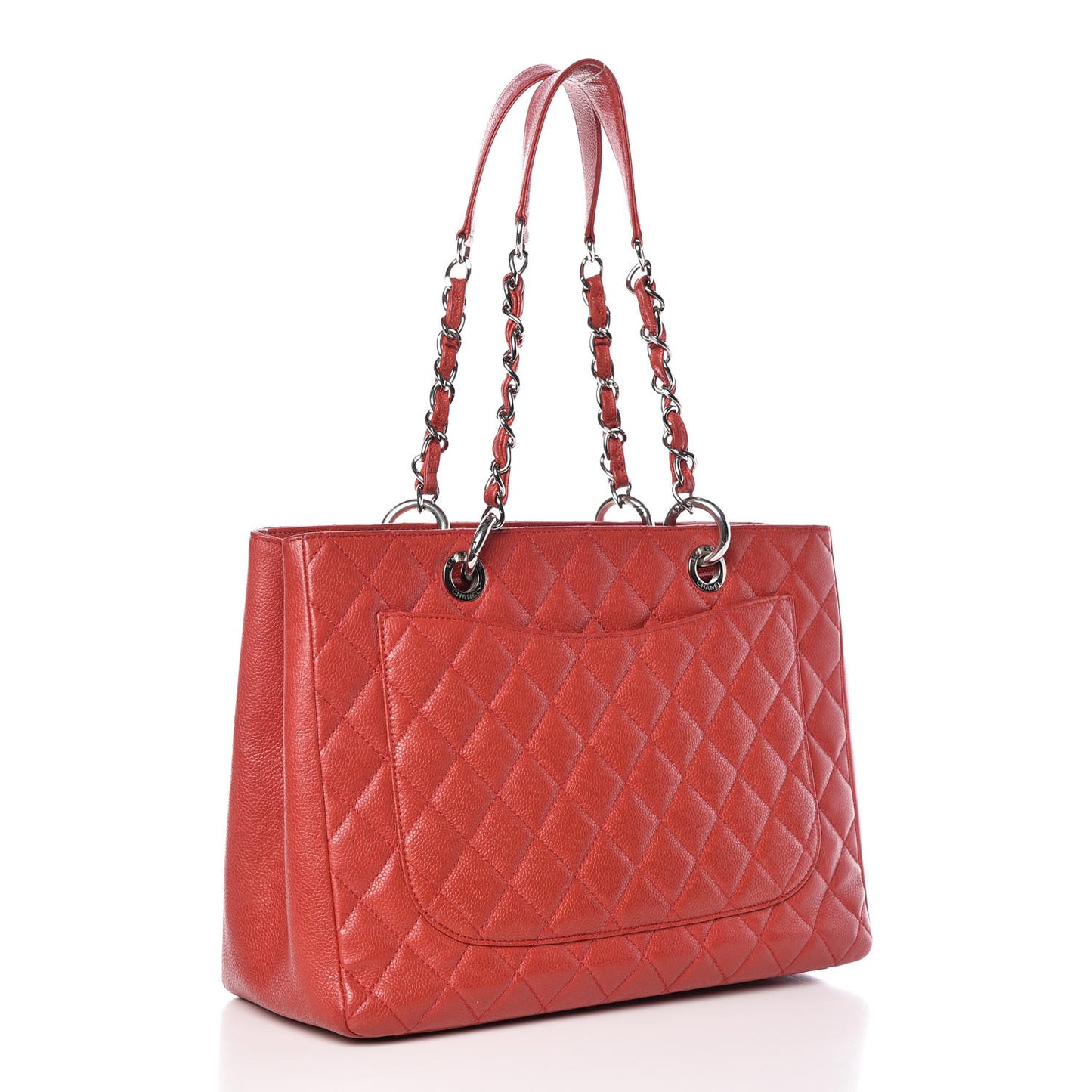 Caviar Quilted Grand Shopping Tote GST Red