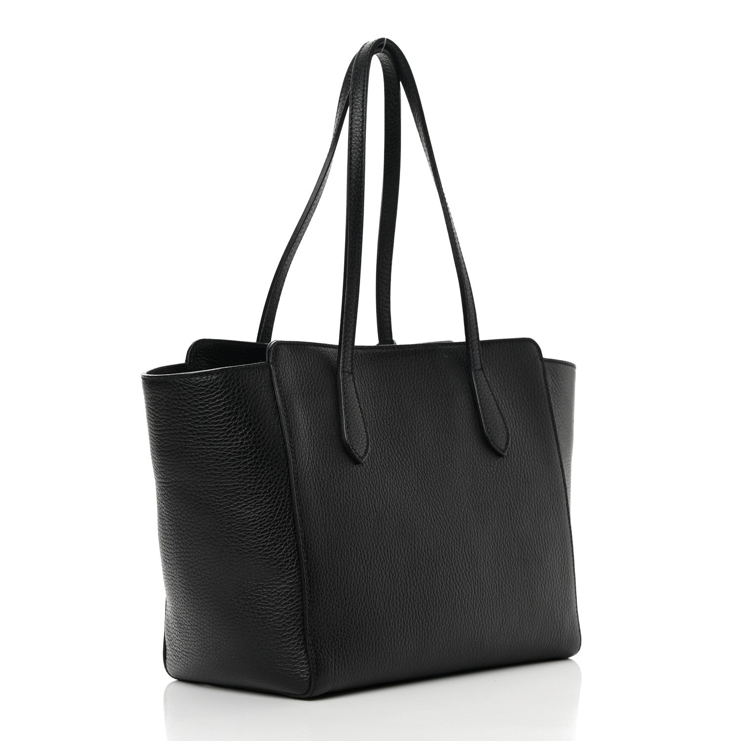 Gucci Pebbled Calfskin Small Swing Tote Black 3 of 10