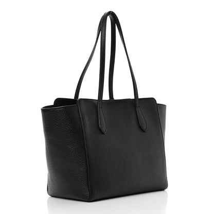 Gucci Pebbled Calfskin Small Swing Tote Black 3 of 10