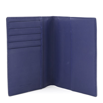 Bottega Veneta Nappa Intrecciato Passport Case Navy Blue 5 of 8