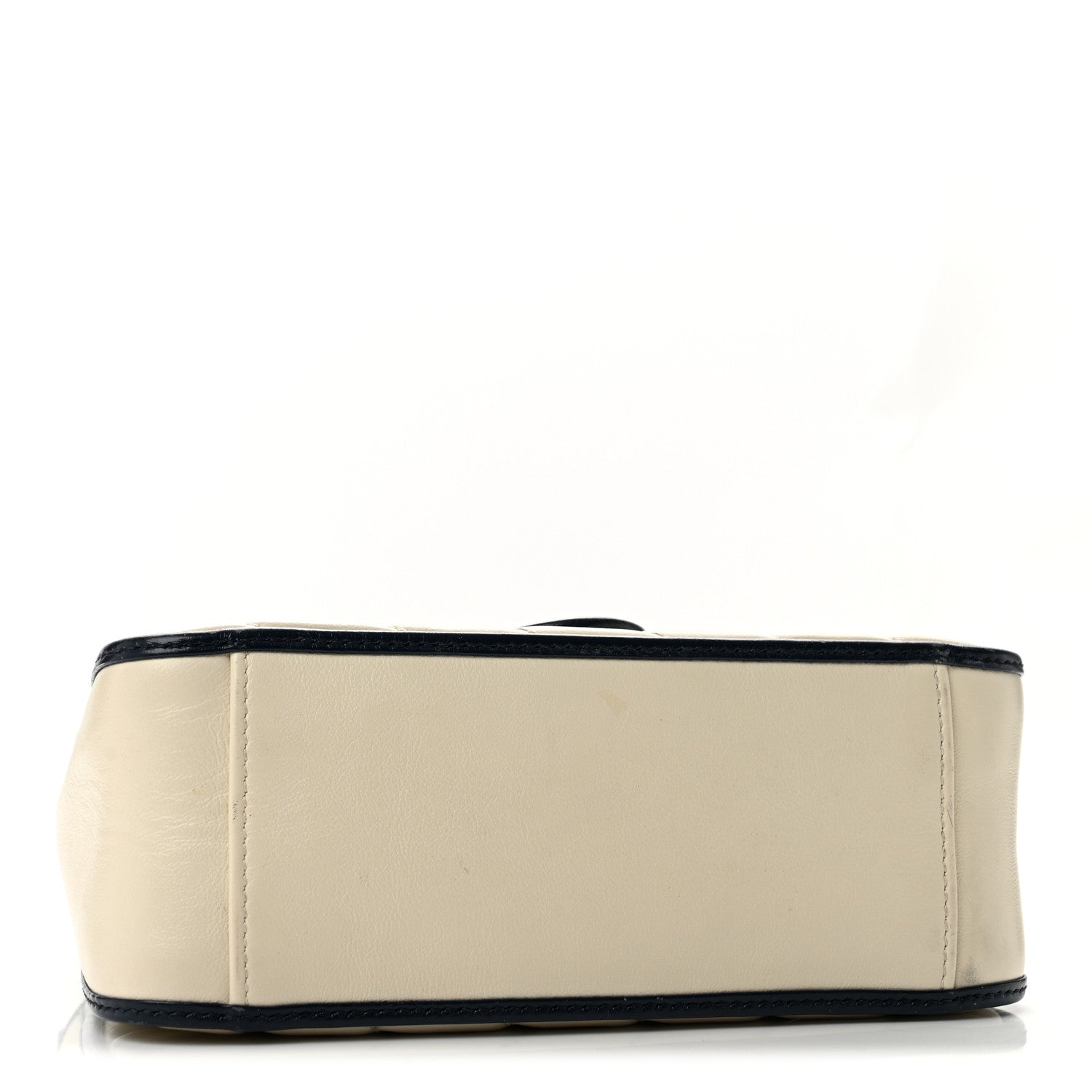 Gucci Vintage Effect Calfskin Matelasse Diagonal Mini Torchon GG Marmont Top Handle Shoulder Bag Mystic White Blue Agata 4 of 13