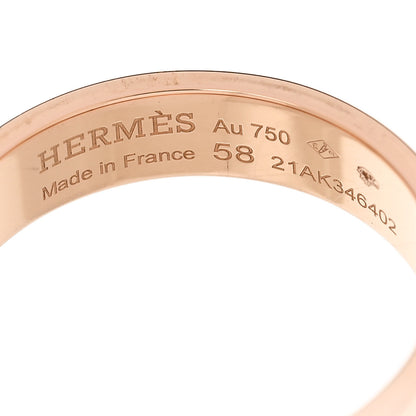 Hermes 18K Rose Gold PM Collier De Chien Ring 58 8.5 4 of 5