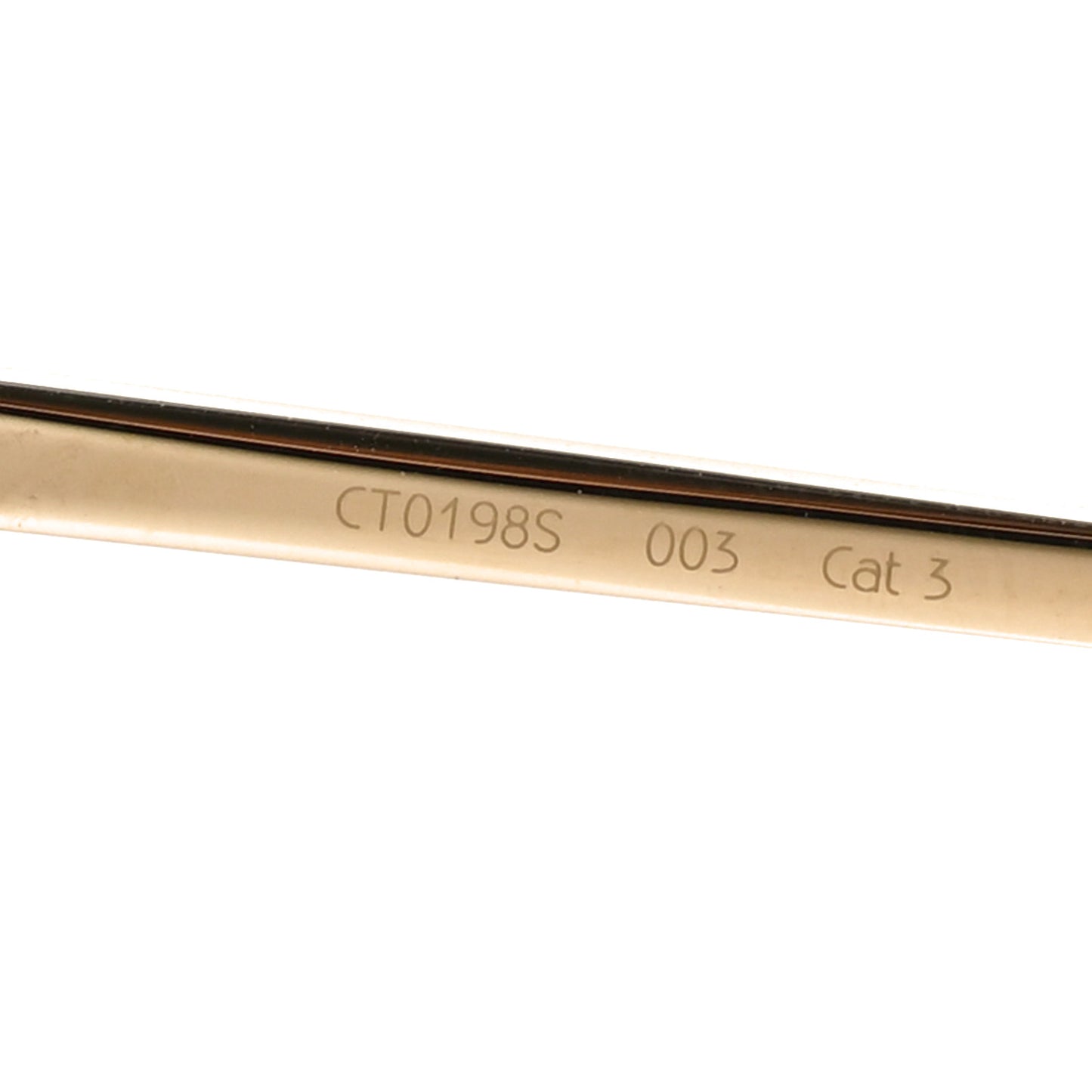 Panthere De Cartier Cat Eye Sunglasses Gold