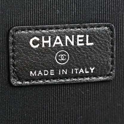 Chanel Velvet Quilted Small Vanity Case With Chain Black 6 of 11
