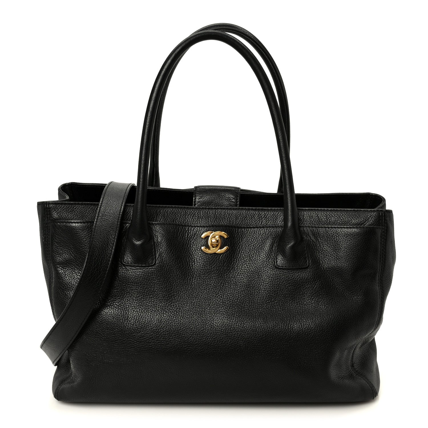 Chanel Calfskin Cerf Executive Shopper Tote Black 1 of 11