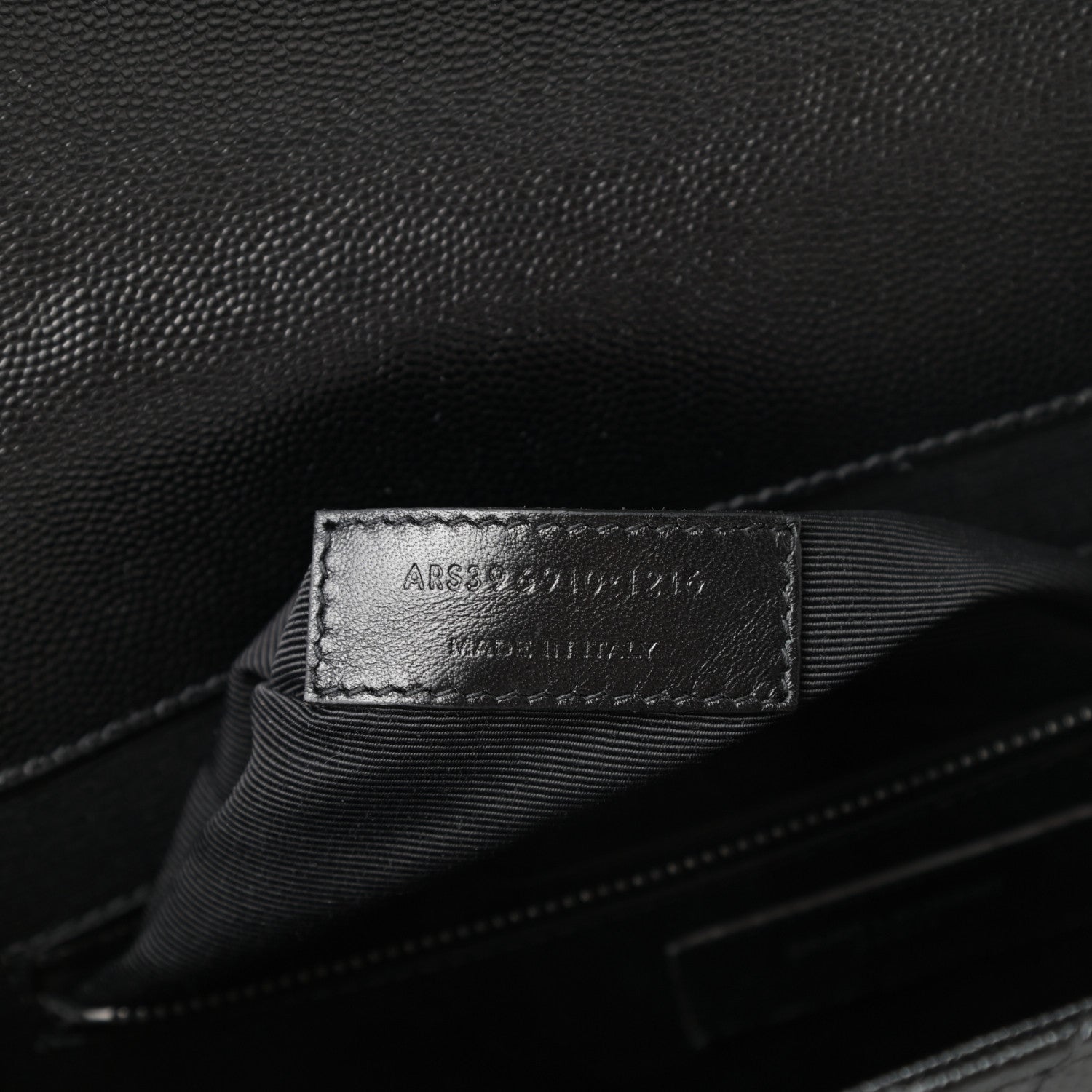 Saint Laurent Grain De Poudre Textured Mixed Matelasse Large Triquilt Monogram Monochrome Satchel Black 7 of 13