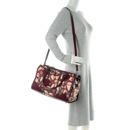 Burberry Nova Check Heart Print Pilgrim Satchel Berry 2 of 8