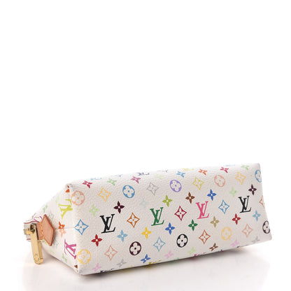 Louis Vuitton Monogram Multicolor Cosmetic Pouch White Litchi 4 of 13
