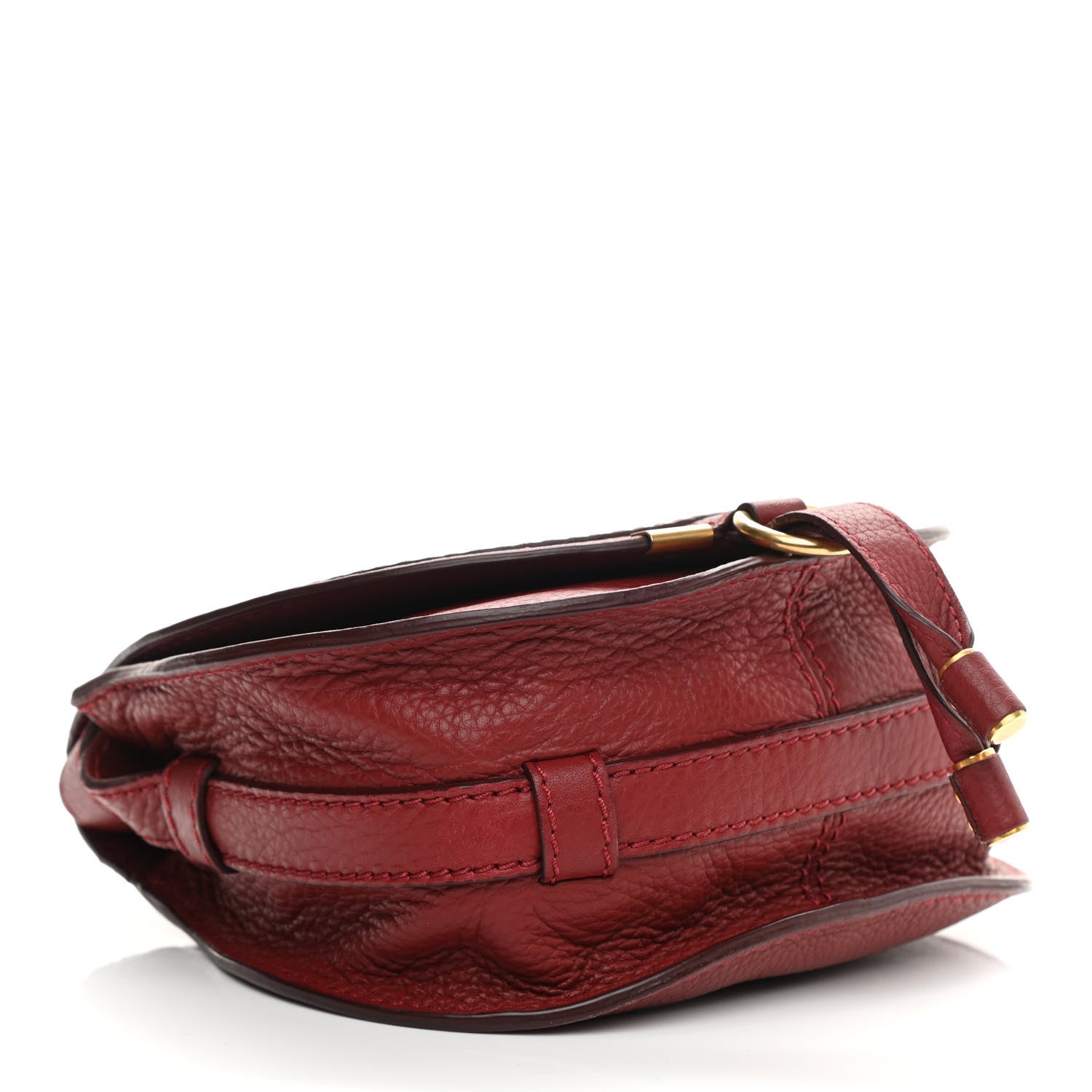 Chloe Calfskin Mini Marcie Round Crossbody Bag Berry Cupcake 3 of 10