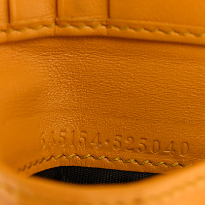 Gucci Calfskin GG Tennis Embossed Bi-Fold Wallet Yellow Tangerine 8 of 12