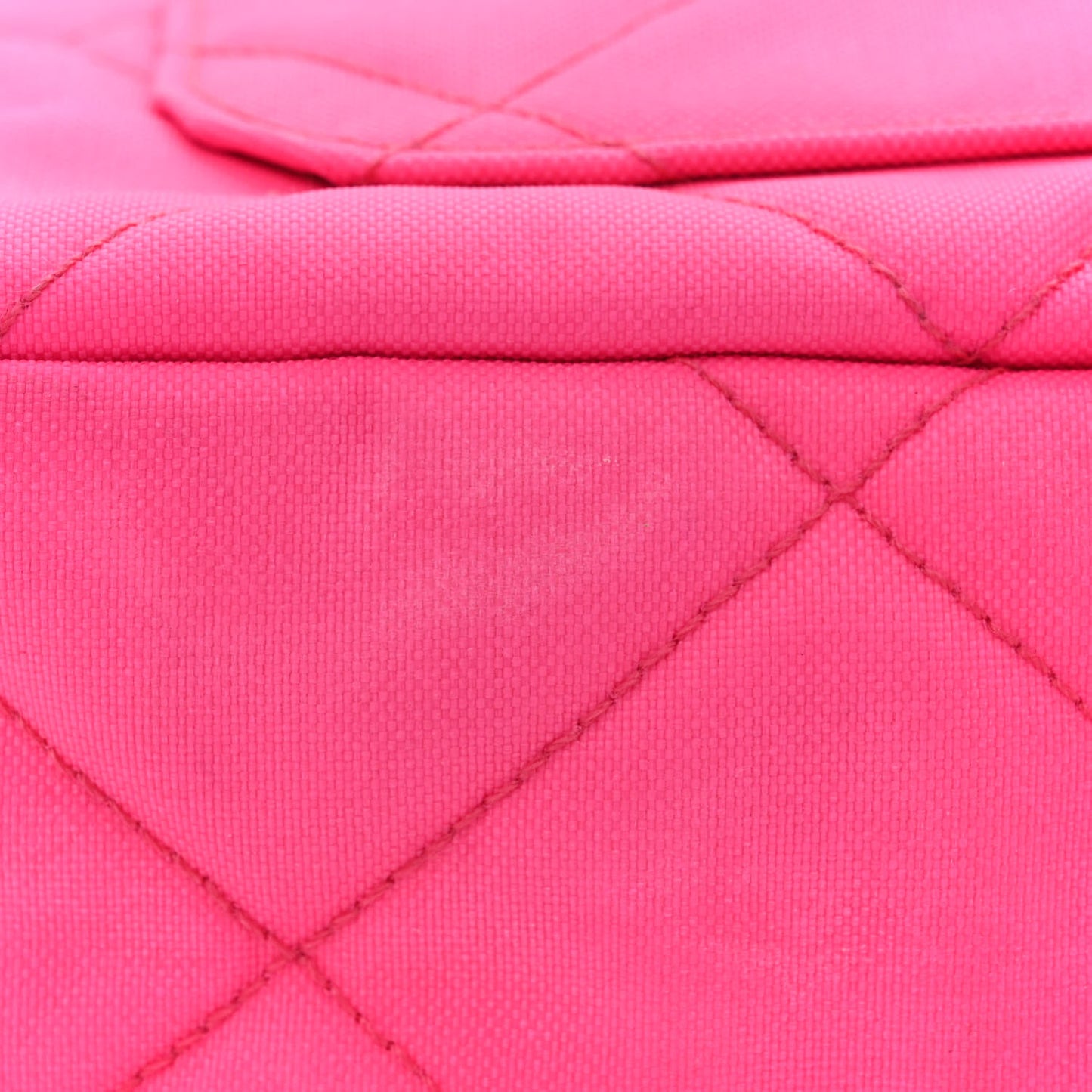 Canvas Quilted Shoulder Bag Pink