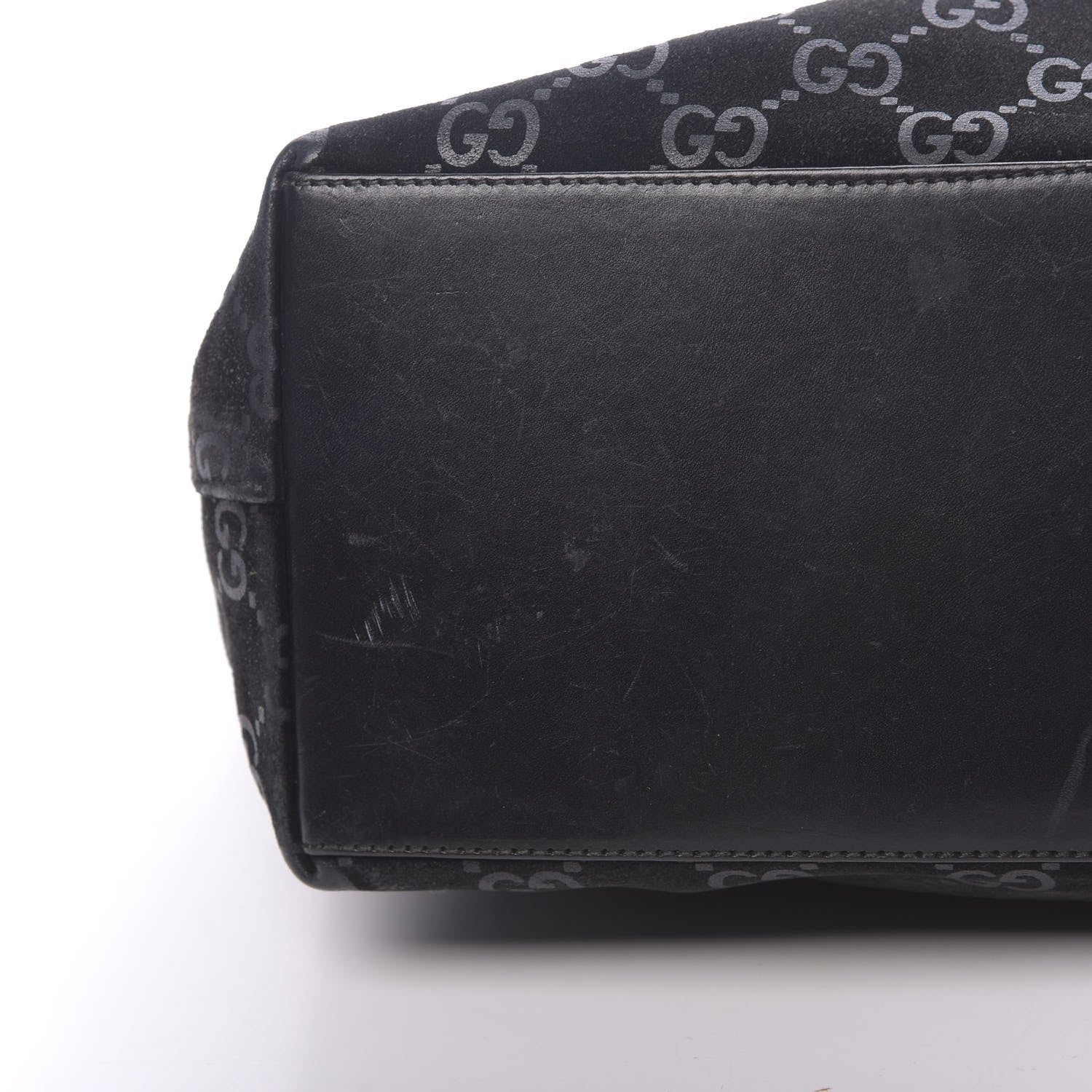 Gucci Suede Monogram Hobo Black 12 of 13