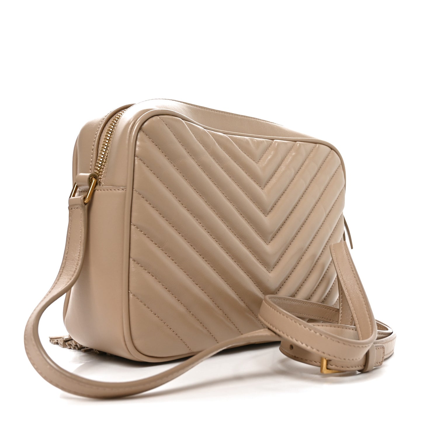 Calfskin Matelasse Monogram Lou Camera Bag Dark Beige
