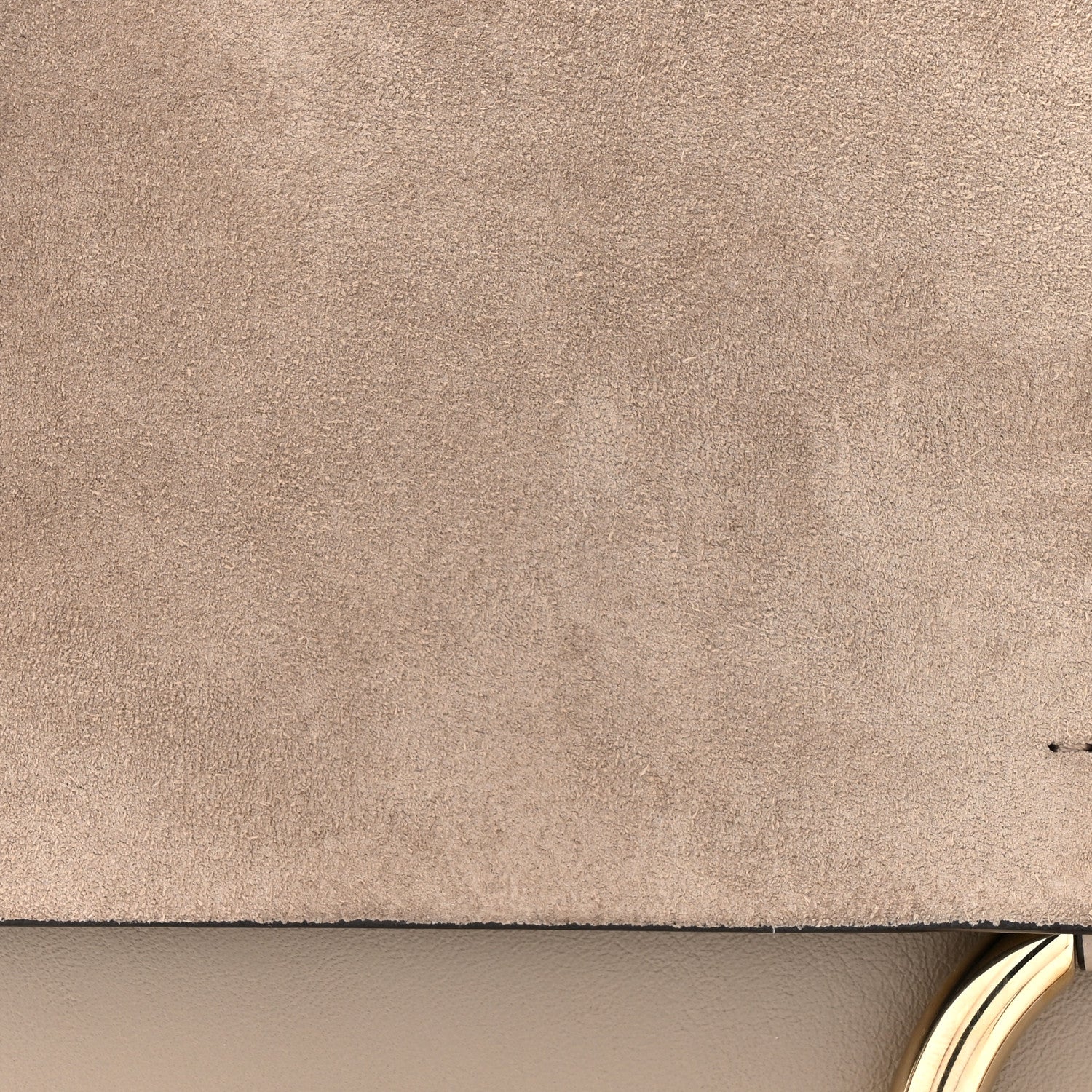 Chloe Calfskin Suede Medium Faye Shoulder Bag Motty Grey 8 of 13