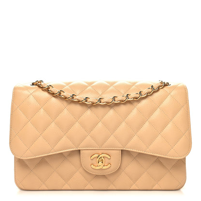 Chanel Caviar Quilted Jumbo Double Flap Beige Clair 1 of 11