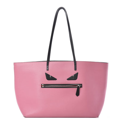 Fendi Vitello Elite Cuoio Monster Buggies Medium Roll Tote Lollypop Black 1 of 13