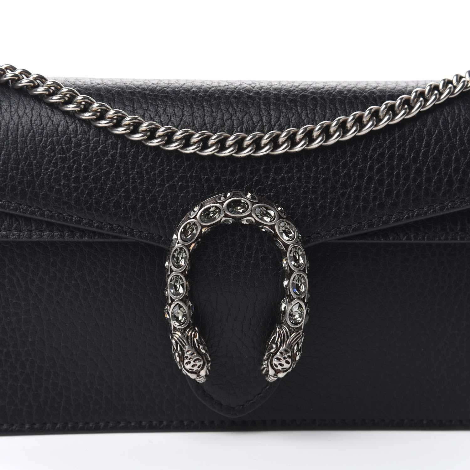 Gucci Calfskin Super Mini Dionysus Shoulder Bag Black 9 of 10