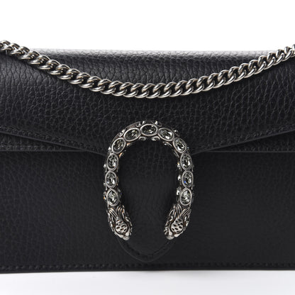 Gucci Calfskin Super Mini Dionysus Shoulder Bag Black 9 of 10