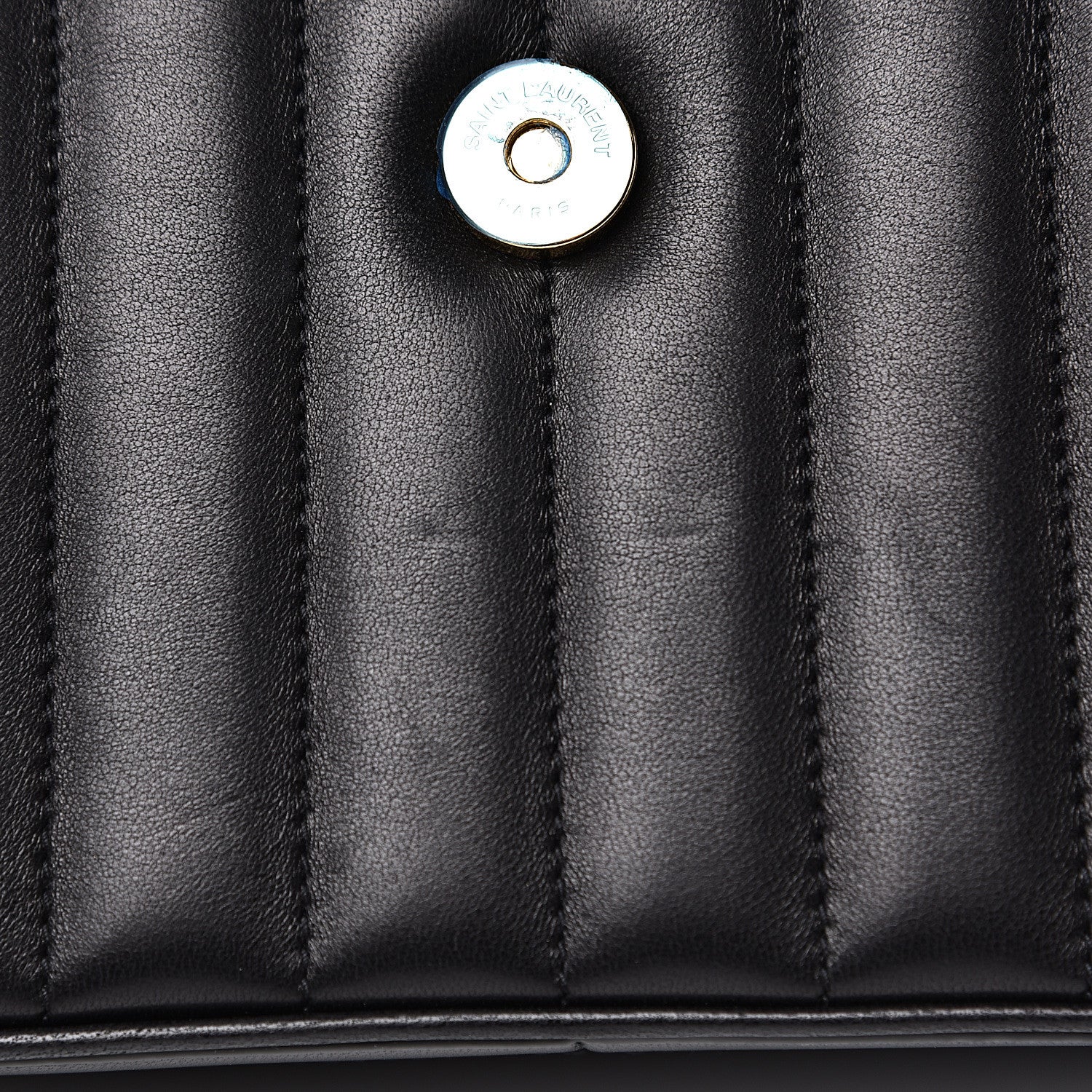 Saint Laurent Lambskin Matelasse Monogram Medium Vicky Chain Bag Black 12 of 14