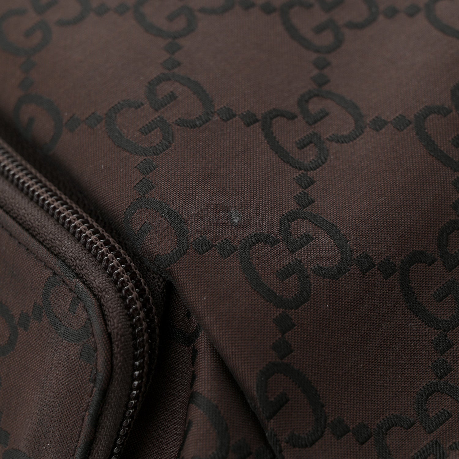 Gucci Nylon Monogram Extra Large Satchel Dark Brown 13 of 13