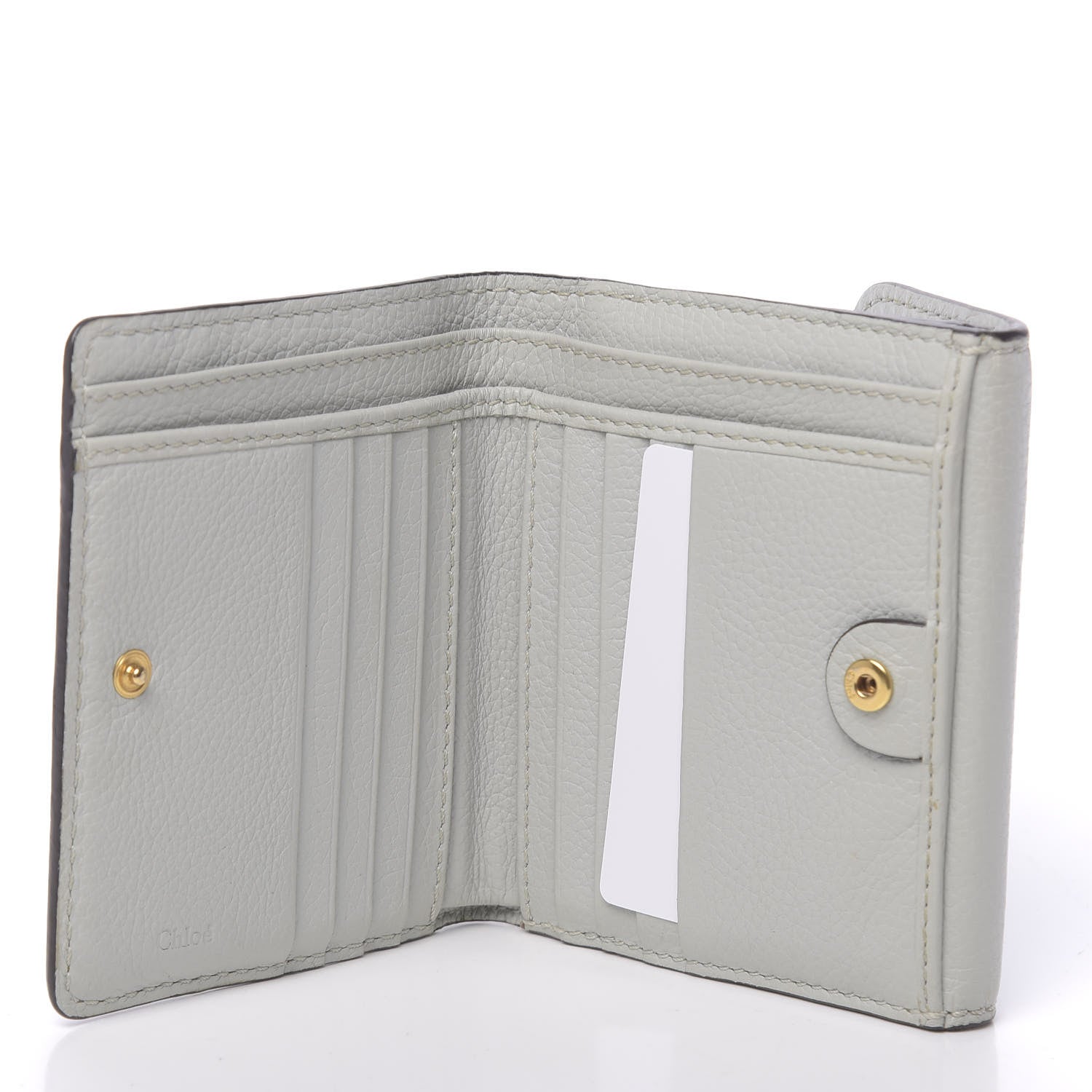Chloe Grained Calfskin Marcie Square Wallet Atoll Blue 5 of 10