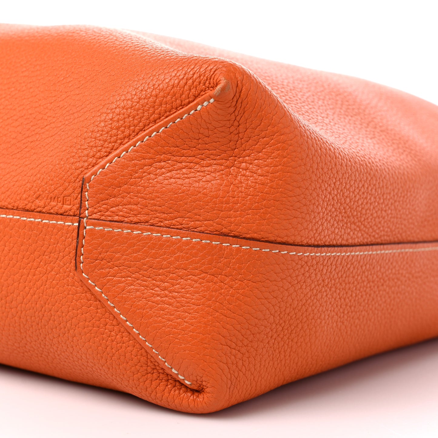 Taurillon Clemence Double Sens 45 Reversible Tote Orange Gold