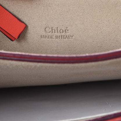 Chloe Calfskin Suede Medium Faye Shoulder Bag Orange 13 of 15