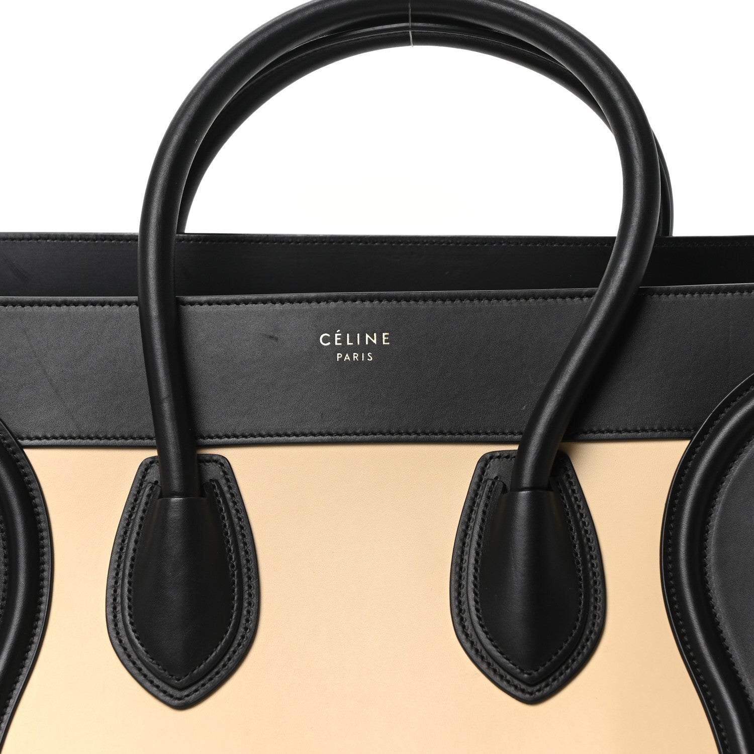 Celine Satin Calfskin Mini Tri-Color Luggage Seashell 8 of 10