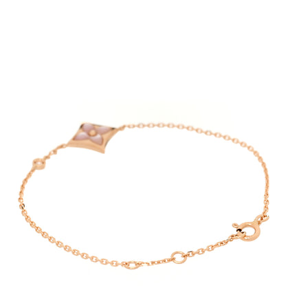 Louis Vuitton 18K Pink Gold Diamond Pink Mother of Pearl Color Blossom BB Star Bracelet 2 of 5